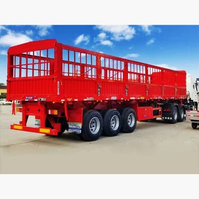 3/4 Assen Multifunctioneel hek Semi-trailer voor het vervoer van bulk dieren Graan Cargo