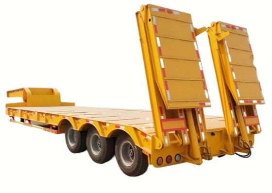 60 ton 2 &quot;/ 3.5 &quot; JOST King Pin 3 Axle Lowboy Loader Lowbed Semi-trailer voor zwaar werk