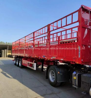 3/4 Assen Multifunctioneel hek Semi-trailer voor het vervoer van bulk dieren Graan Cargo