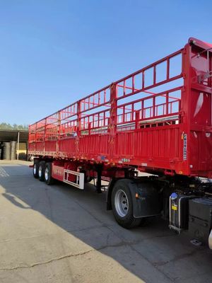 3/4 Assen Multifunctioneel hek Semi-trailer voor het vervoer van bulk dieren Graan Cargo