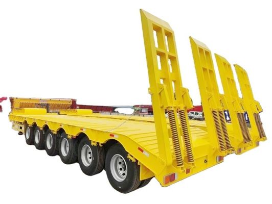 Hydraulische lift 4 as 80T Afneembare gooseneck lowbed half-trailer 16000x3000x1100mm