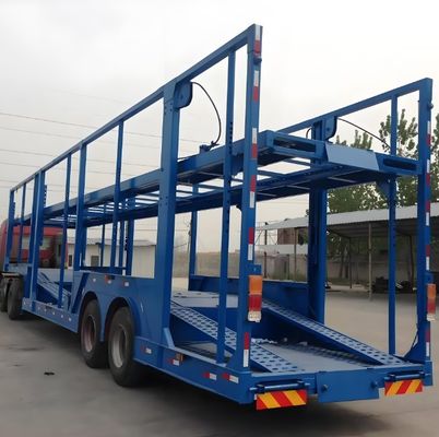 Vervaardigde half-aanhangwagen staal dubbeldek voertuig transportwagen vervoerwagen voor lange afstanden