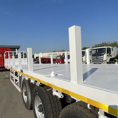 12500x2500x1600-3100mm 3-4 Assen Fuwa Assen Platbed Semi-trailer Geschikt voor container