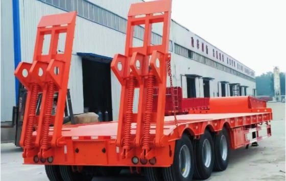 Dual Line Brake System 40T-100T Staalcontainer aanhanger voor zwaar vervoer