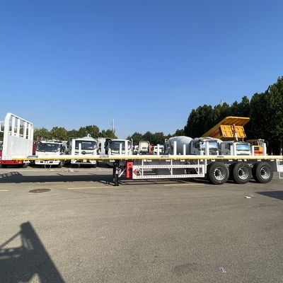12500x2500x1600-3100mm 3-4 Assen Fuwa Assen Platbed Semi-trailer Geschikt voor container