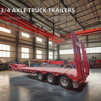 Dual Line Brake System 40T-100T Staalcontainer aanhanger voor zwaar vervoer