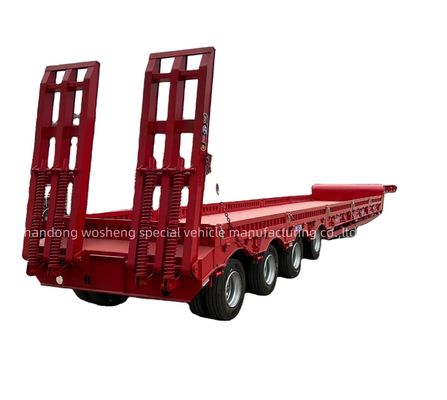 13-18m x 2,5-3m x 3,3m Truck Trailer 60-100 ton 3 assen Gooseneck LowBed Semi Trailer