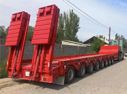 13-18m x 2,5-3m x 3,3m Truck Trailer 60-100 ton 3 assen Gooseneck LowBed Semi Trailer