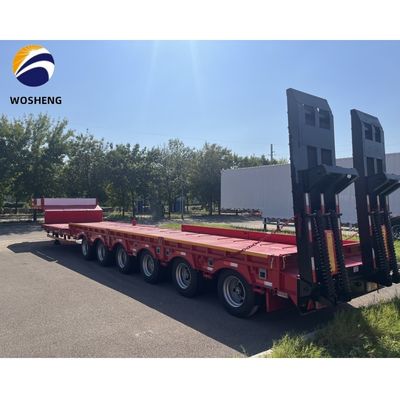 30 tot 120 ton vrachtwagenhalf-aanhanger voor zware apparatuur 13 tot 18 m x 2,5 tot 3 m x 3,3 m