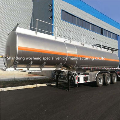 45CBM Koolstofstaal Roestvrij staal Aluminium Tanker Halve aanhangwagen Brandstof-Olie Tank Trailer Vloeistof Tank Halve aanhangwagen
