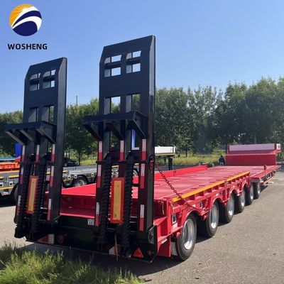 30 tot 120 ton vrachtwagenhalf-aanhanger voor zware apparatuur 13 tot 18 m x 2,5 tot 3 m x 3,3 m