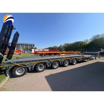 30-150 ton Truck Trailer Semi-Trailer Low Bed Lowboy Semi-Trailer voor zware apparatuur