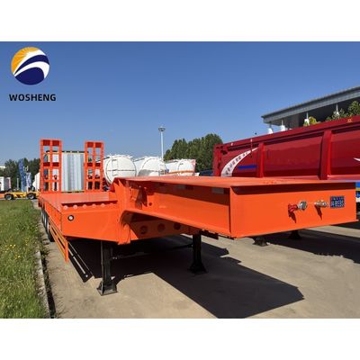 30-150 ton Truck Trailer Semi-Trailer Low Bed Lowboy Semi-Trailer voor zware apparatuur