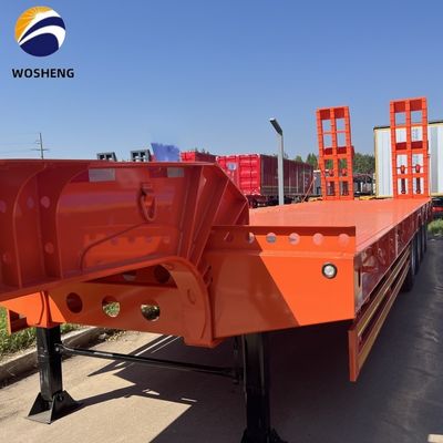 9.0-22.5 Rim 3 axel 60T laaggelegen vrachtwagen Halve aanhanger voor zware apparatuur