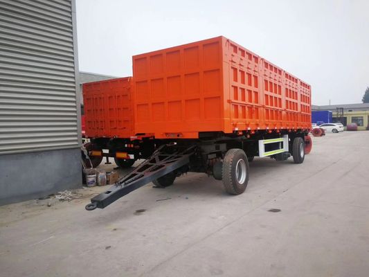 Q345 Carbon Steel 2 axle 3 axle trekstaaf aanhangwagen met een capaciteit van 30 ton en zijwand