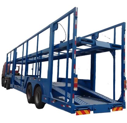 OTTC gecertificeerd 2/3-assige dubbelvloerwagen Transport half-aanhangwagen betaalbelasting 6-10 auto's