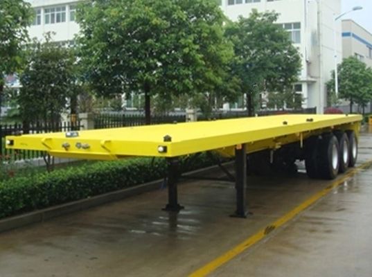 Q345b Hoofdbalk 3 Assen 20ft 40ft Container Transport 60-100Tons Flatbed Flatbed Truck Semi-trailer