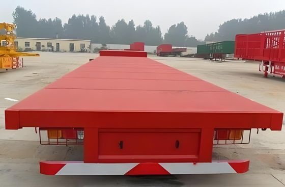 Q345b Hoofdbalk 3 Assen 20ft 40ft Container Transport 60-100Tons Flatbed Flatbed Truck Semi-trailer
