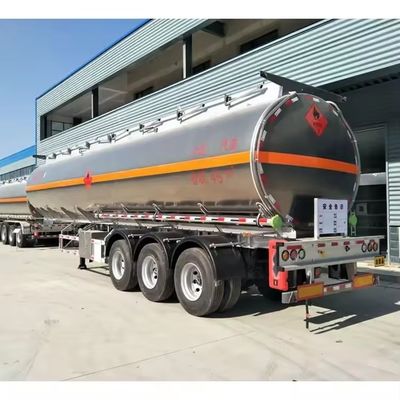 Standaard-as-tri-as-trailer voor tankwagens van roestvrij staal voor het vervoer van brandstof, diesel en ruwe olie