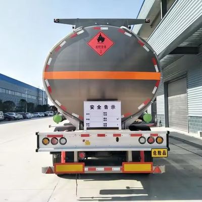 Standaard-as-tri-as-trailer voor tankwagens van roestvrij staal voor het vervoer van brandstof, diesel en ruwe olie