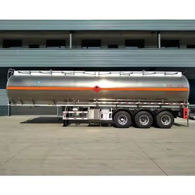 Standaard-as-tri-as-trailer voor tankwagens van roestvrij staal voor het vervoer van brandstof, diesel en ruwe olie