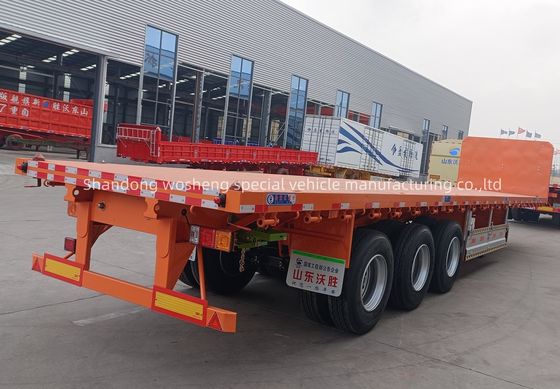 Semi-trailer voor het vervoeren van containers 3 as 4 as 20ft 40ft 45ft flatbed truck trailer