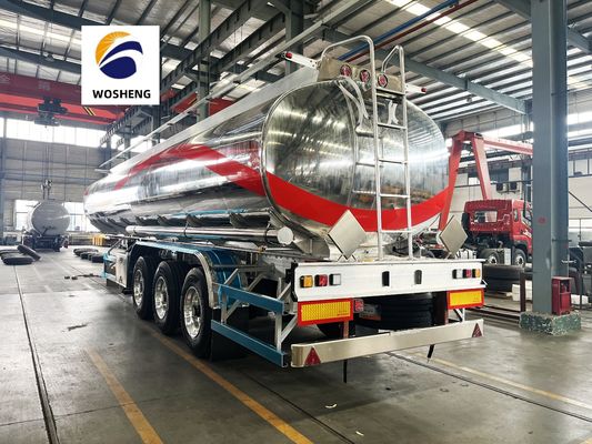 4200L brandstoftanker Halve aanhangwagen van koolstofstaal, roestvrij staal of aluminiumlegering