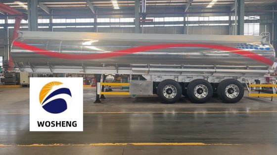 4200L brandstoftanker Halve aanhangwagen van koolstofstaal, roestvrij staal of aluminiumlegering