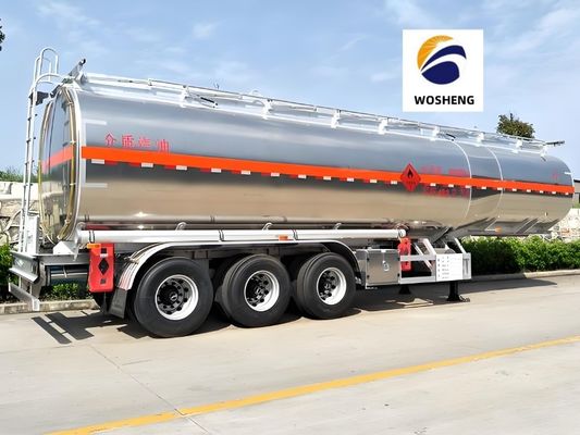 4200L brandstoftanker Halve aanhangwagen van koolstofstaal, roestvrij staal of aluminiumlegering