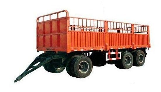 500 mm Q345 Carbon Steel trekbal hek Volle trailer met 3 assen 40-100 ton capaciteit