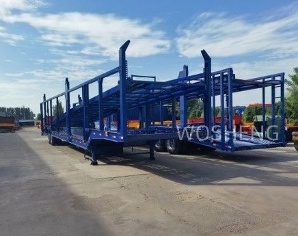 Truck Trailer Wosheng 2 axels Car Carrier Trailer Double Deck Car Transport Semi Trailer