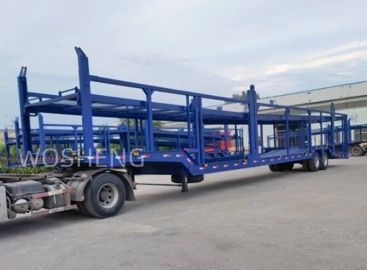 Truck Trailer Wosheng 2 axels Car Carrier Trailer Double Deck Car Transport Semi Trailer