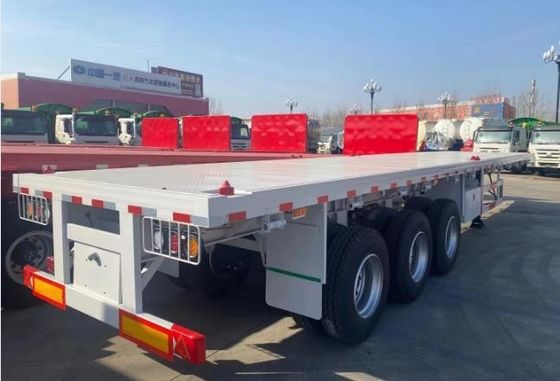12 Set Twist Lock Flatbed Semi-Trailer voor 30 tot 100 ton capaciteit en Truck Trailer