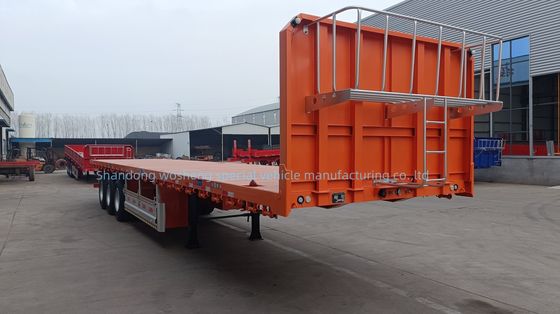 12 Set Twist Lock Flatbed Semi-Trailer voor 30 tot 100 ton capaciteit en Truck Trailer
