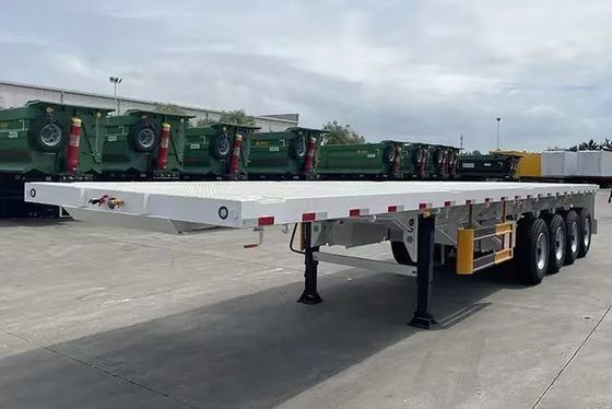 12 Set Twist Lock Flatbed Semi-Trailer voor 30 tot 100 ton capaciteit en Truck Trailer