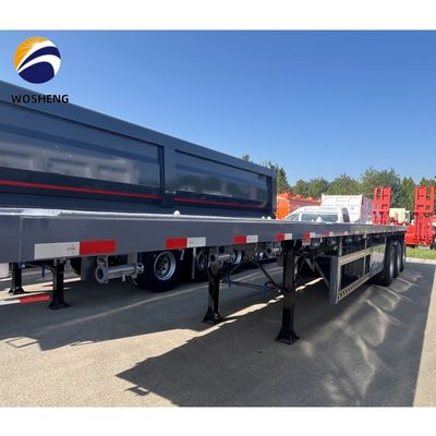2.00&quot; King Pin 3mm Anti Slip Floor Plate Flatbed Semi Trailer met 12R22.5 banden Specs