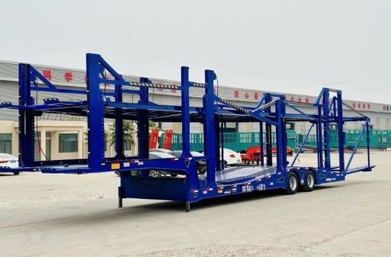 Wosheng 2 Assen Car Carrier Trailer Double Deck Car Transport Semi Trailer voor Duurzaam