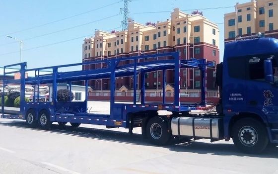 Wosheng 2 Assen Car Carrier Trailer Double Deck Car Transport Semi Trailer voor Duurzaam