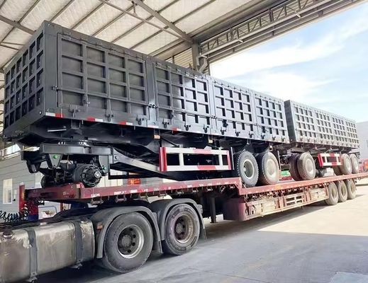 20-80 ton volop aanhangwagen met staalmateriaal en maat 7600X2450X2500mm