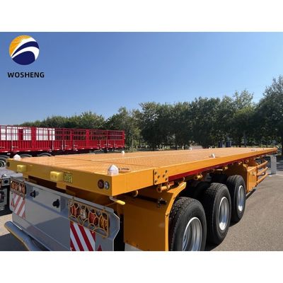 20ft 40ft Container Flatbed Truck Semi-trailer met 3mm 4mm Grain Plate Platform