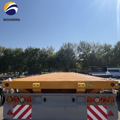 20ft 40ft Container Flatbed Truck Semi-trailer met 3mm 4mm Grain Plate Platform