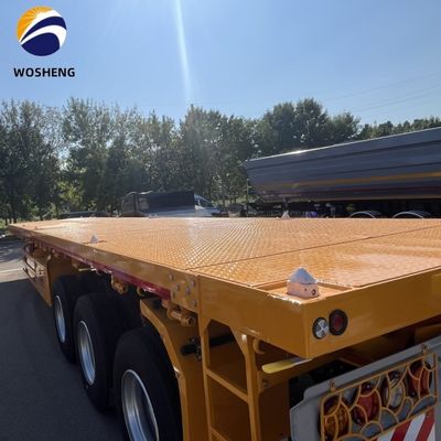 20ft 40ft Container Flatbed Truck Semi-trailer met 3mm 4mm Grain Plate Platform