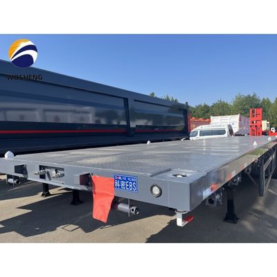 20ft 40ft Container Flatbed Truck Semi-trailer met 3mm 4mm Grain Plate Platform