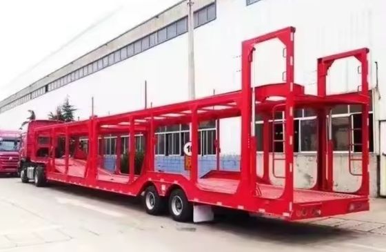 Transport 6-10 Auto's met Wosheng 2 axels Car Carrier Trailer en Double Deck Design