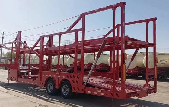 Transport 6-10 Auto's met Wosheng 2 axels Car Carrier Trailer en Double Deck Design
