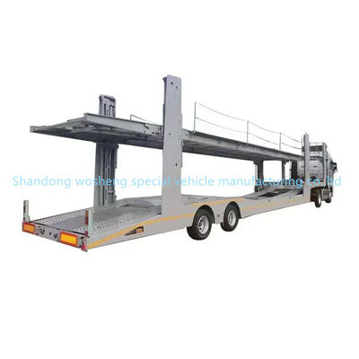 1 Eenheid Landingsgestel Wosheng Auto Transport Semi-trailer met 2 assen en dubbeldek
