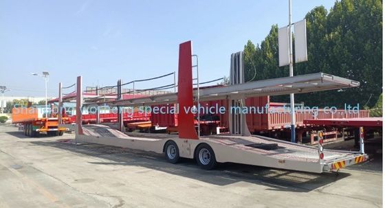 1 Eenheid Landingsgestel Wosheng Auto Transport Semi-trailer met 2 assen en dubbeldek