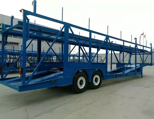 9.8 T lichtgewicht 2-assig dubbeldek autovervoerder Halve aanhanger voor het vervoer van auto's