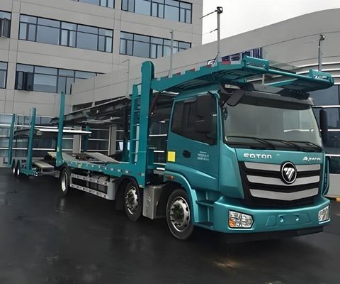 9.8 T lichtgewicht 2-assig dubbeldek autovervoerder Halve aanhanger voor het vervoer van auto's