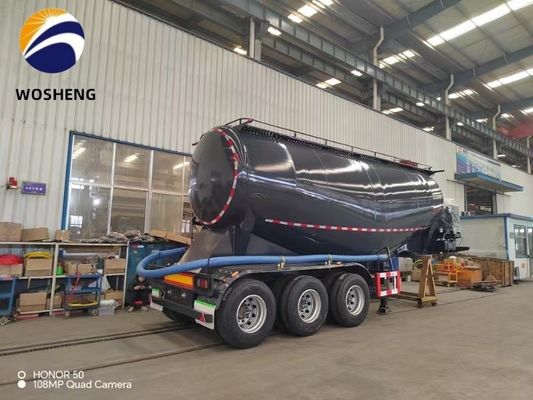 V Type 3 Assen 45-60cbm Bulk Cement Tanker Halve aanhanger voor grootvervoer